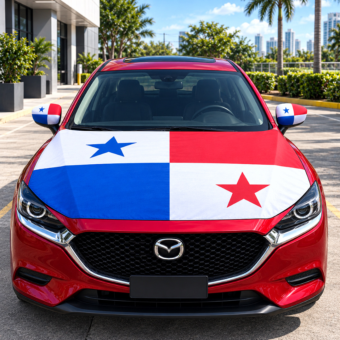 Kit de bandera de Panamá para capó y espejos de carro